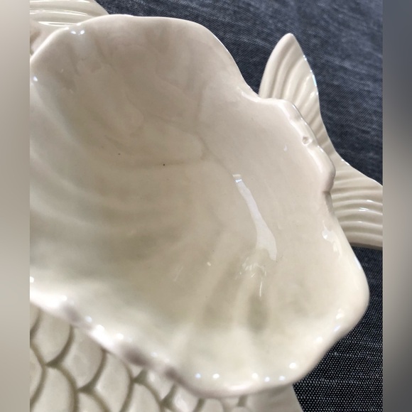 4 Fitz and Floyd Fish Individual Shrimp/Seafood Cocktail With Dip Plates - Picture 7 of 16